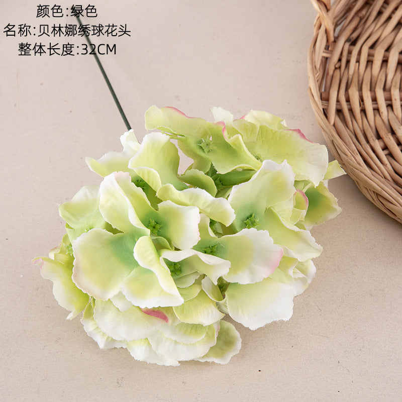 Realistic Hydrangea Flower Heads for Home Décor, Wedding Bouquets, Aisle Decorations, and Floral Walls - Artificial Silk Flowers (Model MW07356)