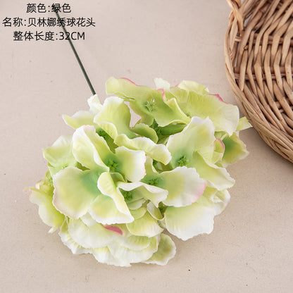 Realistic Hydrangea Flower Heads for Home Décor, Wedding Bouquets, Aisle Decorations, and Floral Walls - Artificial Silk Flowers (Model MW07356)