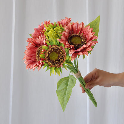 Vibrant 6-Head Sunflower Bouquet - Perfect for Home Décor, Event Styling, and Photography Props