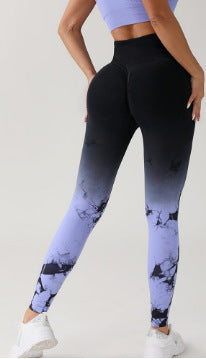 High Waisted Seamless Tie Dye Gradient Yoga Pants for Women Comfortable Butt Lifting Leggings for Running and Fitness