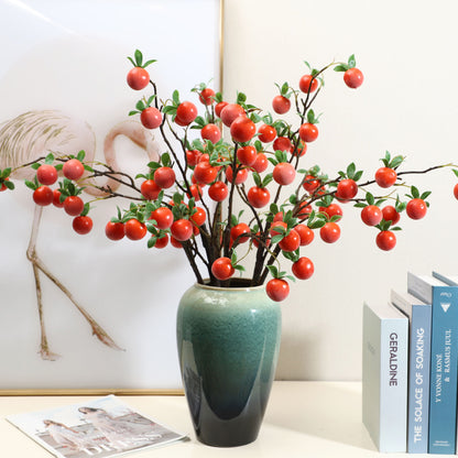 Realistic Persimmon Fruit Home Decoration - Perfect Table Centerpiece for New Year Celebrations, Symbolizing Prosperity and Good Fortune