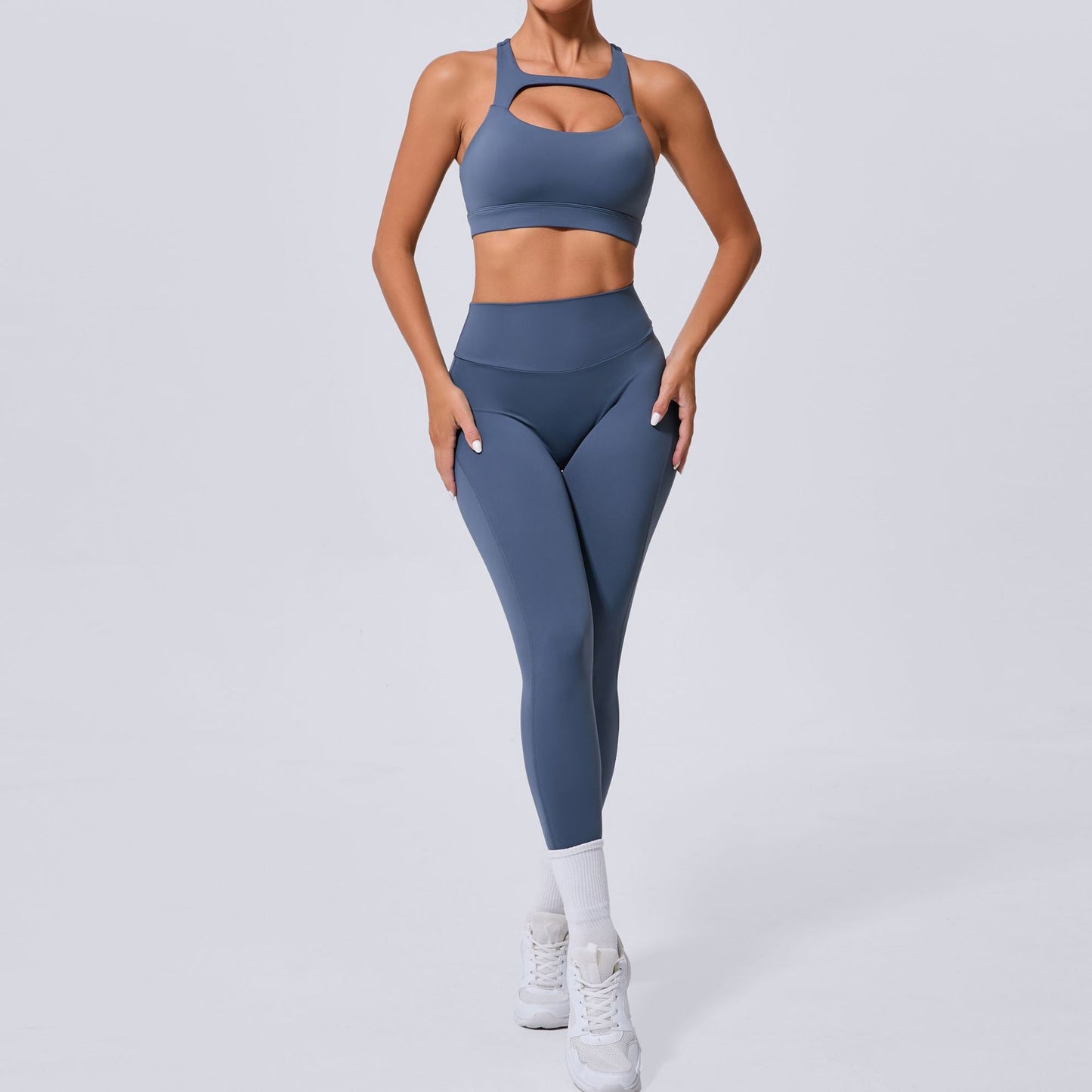 Winter Pocket Style High Waist Yoga Set Two Piece Fitness Outfit for Running and Exercising for Cold Weather