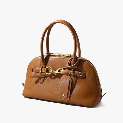 Women's Autumn Genuine Leather Shoulder Bag Spacious Crossbody Tote with Elegant Design for Commuting and Everyday Use