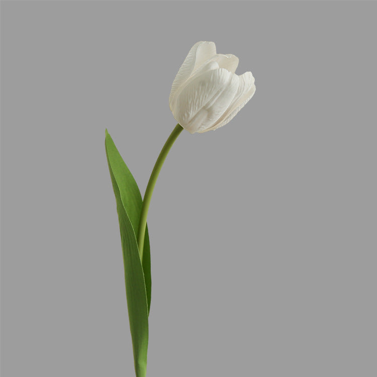 Lifelike Single Stem Tulip - Perfect for Home Decor, Living Room & Dining Table Centerpiece - Moisture-Resistant Touch-Sensitive Faux Floral Arrangement