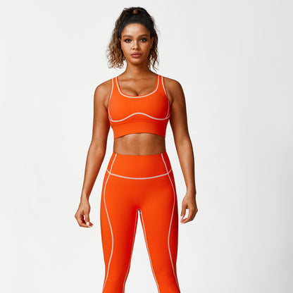 High Waisted Yoga Pants and Sports Bra Set for Maximum Comfort and Style Butt Lifting No Show Seam Design with Stretchy Fabric for All Fitness Activities