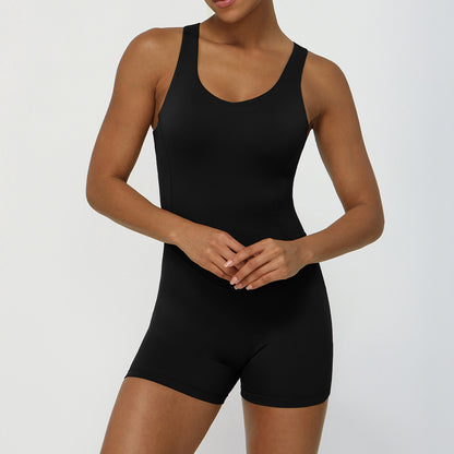 V Shaped Yoga Bodysuit with Built in Padding for Butt Lift and Body Shaping Ideal for Gym and Fitness Activities