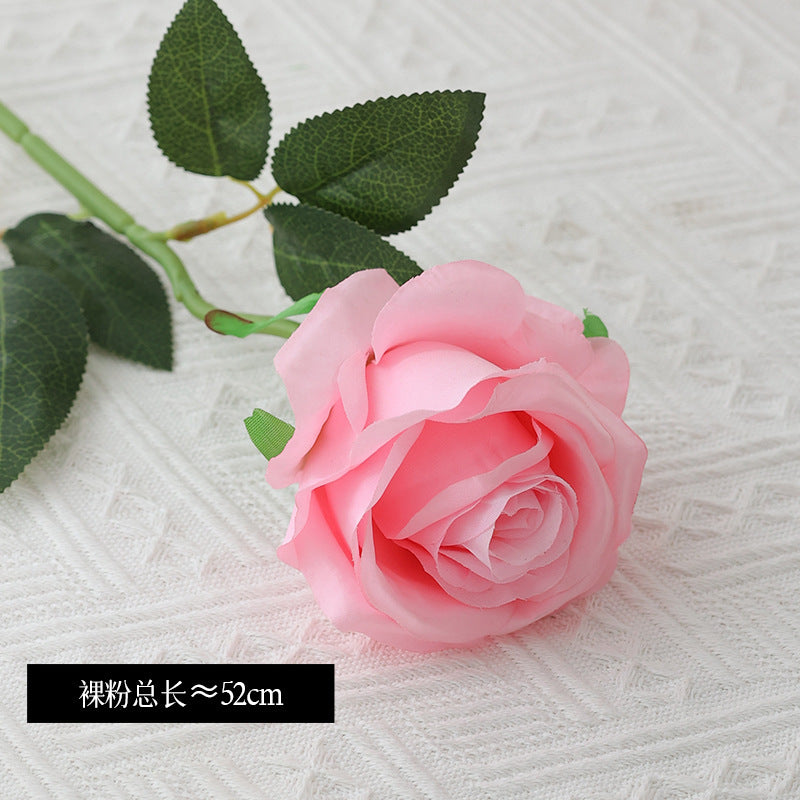 Stunning Single Silk Rose - Realistic Faux Flower for Outdoor Weddings, Valentine's Day Gifts, and Romantic Decor