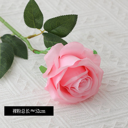 Stunning Single Silk Rose - Realistic Faux Flower for Outdoor Weddings, Valentine's Day Gifts, and Romantic Decor