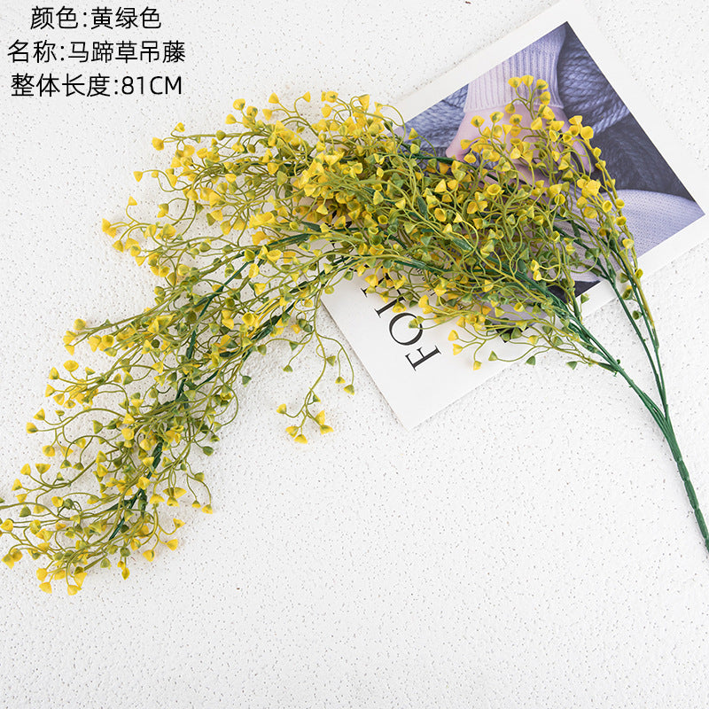 Realistic Preserved Flower and Clam Grass Home Decor - Perfect for Weddings and Special Events, Stunning Wall Plants, Faux Flora Bouquets - Model MW53456