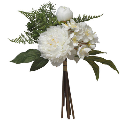 Elegant Faux Peony Bouquet for Weddings - Beautifully Crafted Silk Flowers for Bridal Handheld Arrangements and Photography Props