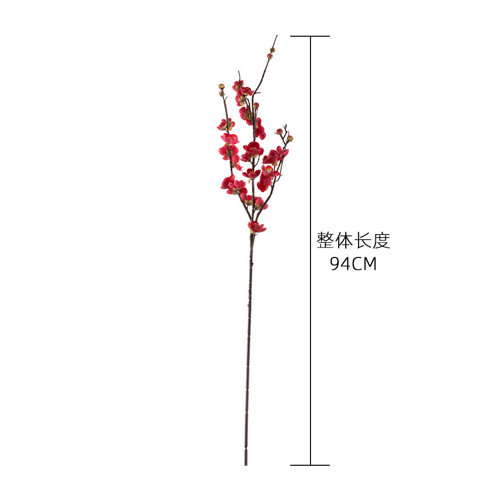 Lifelike Wax Plum Blossoms and Japanese Cherry Blossom Decor – Stunning Floral Arrangement for Wedding, Home, and Photography Backdrop – MW36860