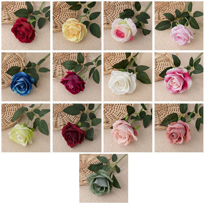 Realistic Velvet Artificial Roses for Weddings - Stunning Faux Flower Home Decor & Craft Supplies