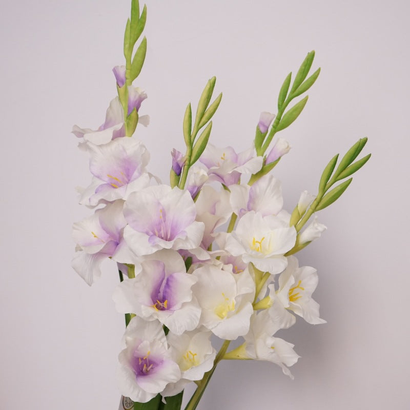 Stunning Single Stem Gladiolus Artificial Flower for Living Room Decor - Perfect for Coffee Tables, Dining Tables, Wedding Backdrops, and Photography Props