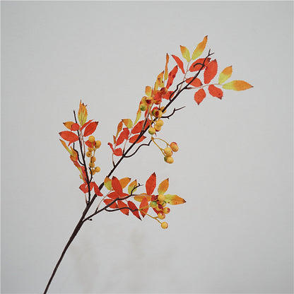 Artificial American Berry Branch with Eucalyptus Leaves - Perfect for Home Décor, Floral Arrangements, Christmas Celebrations, Weddings, and Photography Props