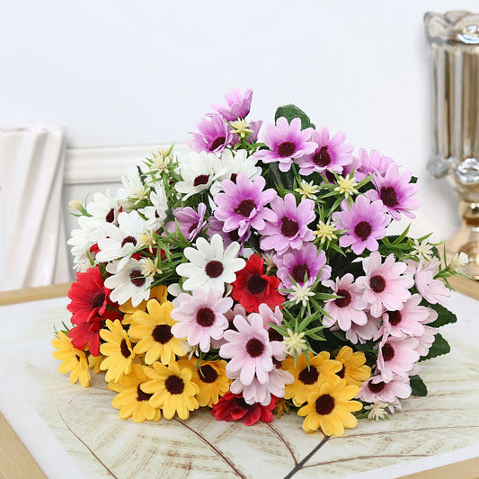 Realistic Faux Daisy Silk Flowers - Perfect for Outdoor Garden Decor, Stylish Home Accents & Low-Maintenance Floral Arrangements