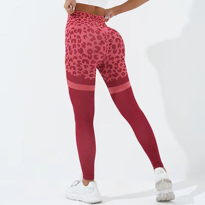 High Waisted Leopard Print Yoga Leggings for Women Bum Lift Tummy Control and for Outdoor Running Workouts