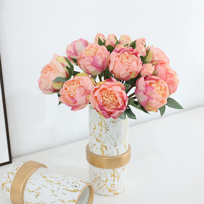 Luxury Faux French Peony Bouquet - Elegant Home Decor and Wedding Centerpiece for Stunning Floral Arrangements