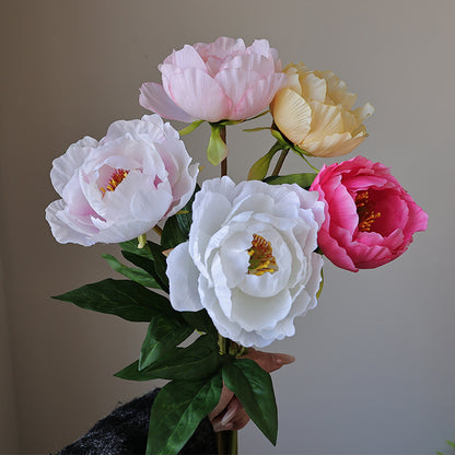 Stunning Oil Painting-Inspired Peony Silk Flowers - Realistic Faux Peonies and Poppies for Elegant Wedding Decor, Event Styling, and Floral Arrangements