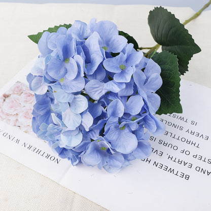 Realistic Single Stem Hydrangea Silk Flower - Elegant Indoor Floor Decoration for Weddings and Events