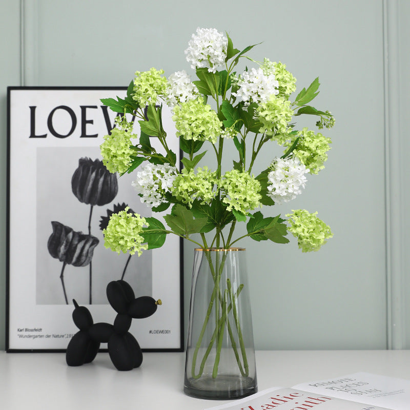 Elegant Long-Stemmed 5-Head Faux Hydrangea – Stunning Modern Home Decor Piece for Weddings and Special Occasions, Perfect for Effortless Floral Arrangements