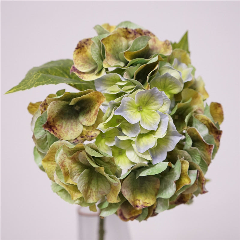 Whimsical Wabi-Sabi Style Hydrangea Bouquet - Realistic Faux Floral Arrangement for Home, Dining Table Decor, Elegant Wedding Centerpieces & Creative Event Styling