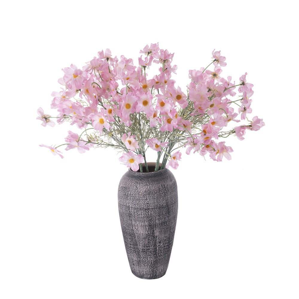 10-Stem Faux Cosmos Flower Bouquet - Vibrant Decorative Flowers for Home, Weddings & Special Events | DY-435