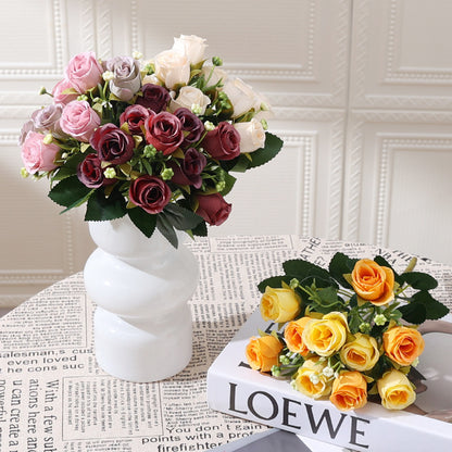 Elegant Faux Floral Bouquet for Home Decor and Weddings - Luxury Simulation Blooms for Landscaping and Event Design