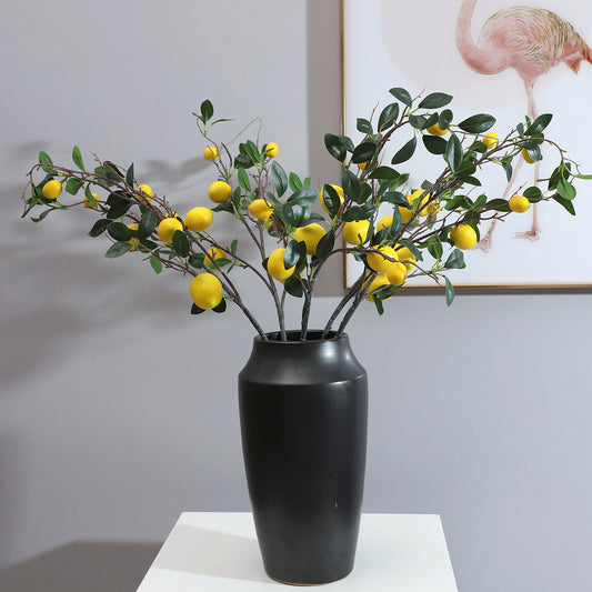 Realistic Artificial Lemon Branch for Home Decor – Fresh Lemon Fruits Decorative Arrangement - Perfect for New Year and Year-Round Festive Decoration