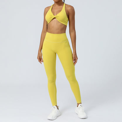 High Waisted Yoga Set for Women Sculpting Butt Lifting Running and Fitness Outfit Breathable Stretchy Activewear for All Workouts