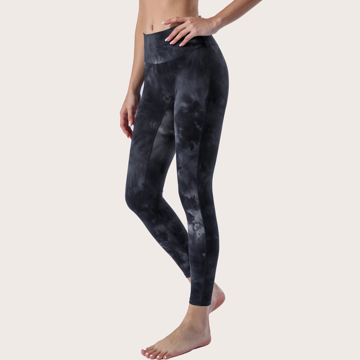 High Waisted Tie Dye Yoga Pants for Women No Seamline Embarrassment for Summer Workouts Comfortable and 3 4 Length Leggings