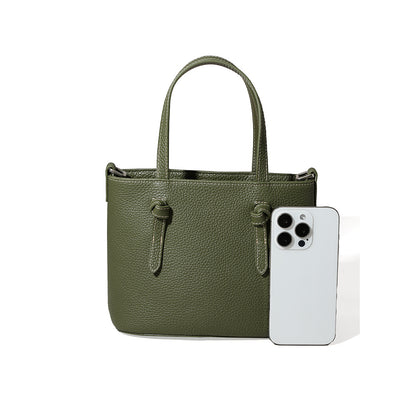 Japanese Style Luxury Women's Crossbody Bag Chic and Minimalist Genuine Leather Bucket Bag for Spring Summer Blend of Class and Practicality