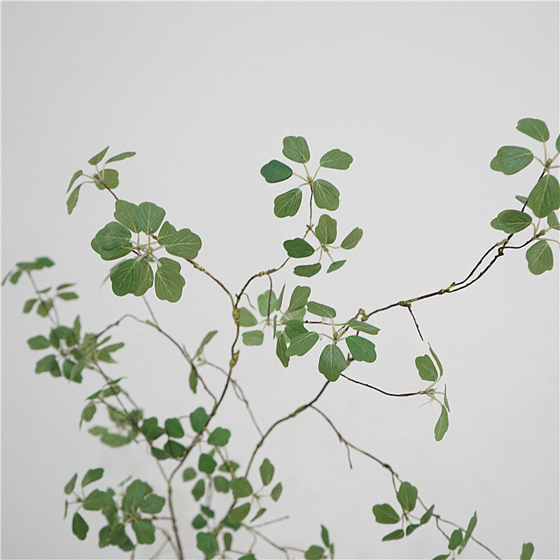 Minimalist Zen-Inspired Artificial Plant with Realistic Vines and Lotus Leaves - Perfect Indoor Greenery Decor for Home, Weddings, and Event Display