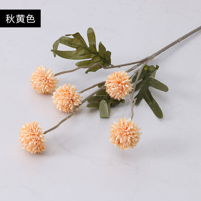 Lifelike Dandelion and Onion Ball Chrysanthemum Home Décor - Perfect for Bedrooms, Living Rooms, and Wedding Decorations with Realistic Silk Flowers