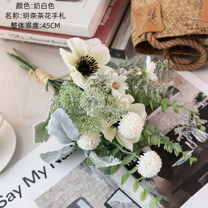 Elegant Yuenai Camellia Floral Notebook Replica - Stunning Decorative Wedding Bouquets, Wall Hangings & Handheld Arrangements for Celebrations - CF01184