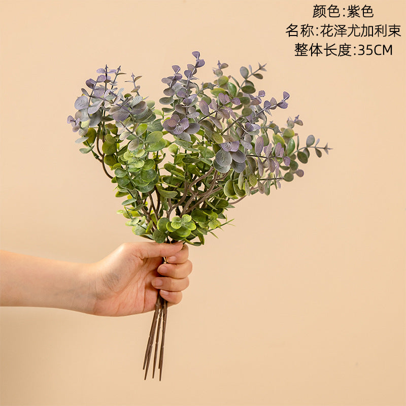 Realistic Money Leaf Eucalyptus Bouquet - Perfect for Home Decor, Weddings, and INS Aesthetic - Artificial Flowers MW04401