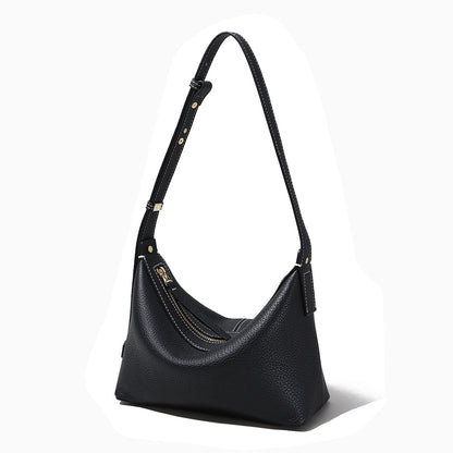 Genuine Grain Leather Hobo Bag Commuter Essential Versatile Crossbody for Everyday Chic Unique Design with Quality