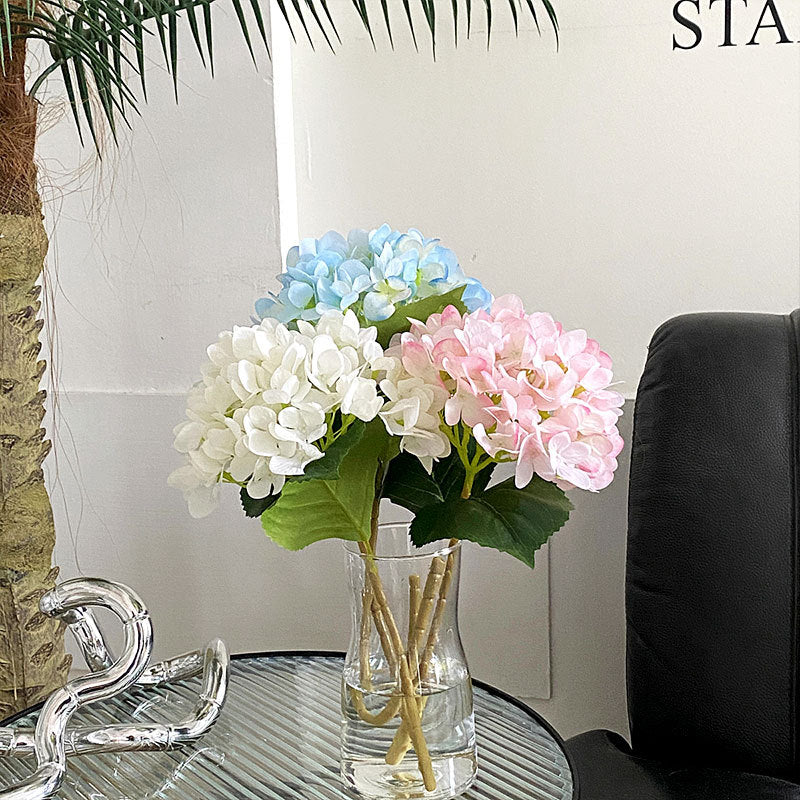 Realistic Hydrangea Faux Flower Bouquet – Soft Touch Floral Arrangement for Weddings and Home Decor – Perfect Table Centerpiece and Stunning Event Decoration