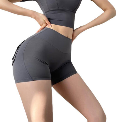 High Waisted Peach Butt Lifting Women's Yoga Shorts 3 4 Length Fitness Shorts for Comfort and Support in Every Workout