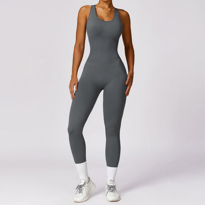 Seamless Full Body Yoga Bodysuit for Women Tummy Control Comfortable Fit and Back Design Activewear for Workouts and Daily Wear