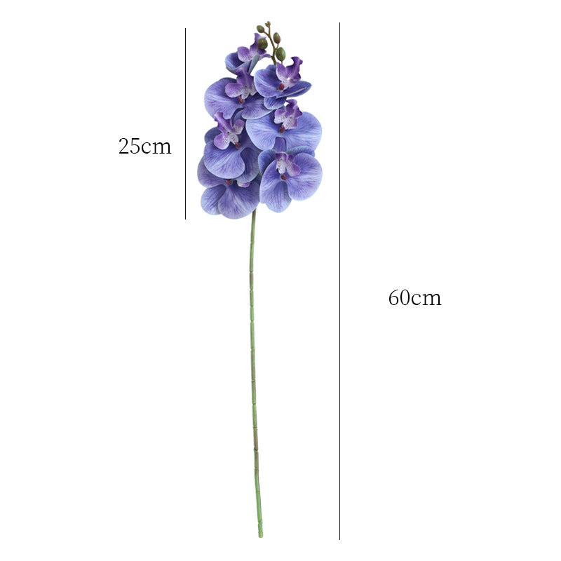 Fresh & Lively 3D Printed 7-Head Orchid Simulation Flowers – Luxurious Faux Floral Arrangement for Home Décor, Perfect for Living Room and Dining Table Centerpieces