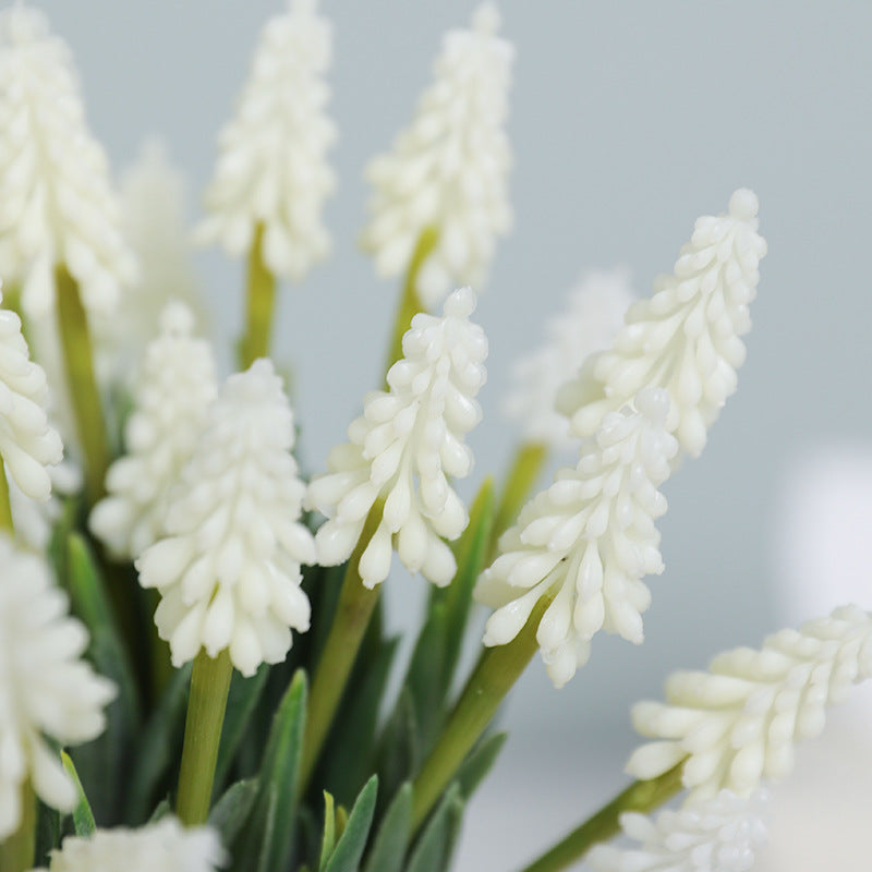 Elegant 6-Stem Artificial Hyacinth Floral Arrangement with Beautiful Delphinium Accents - Perfect for Wedding and Hotel Decor