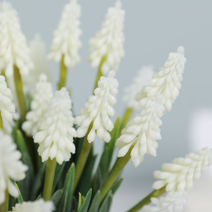 Elegant 6-Stem Artificial Hyacinth Floral Arrangement with Beautiful Delphinium Accents - Perfect for Wedding and Hotel Decor