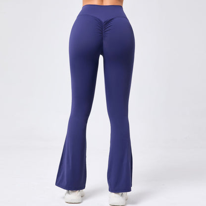 High Waisted Wide Leg Yoga Pants for Women Flattering Bootcut Design Butt Lifting for Dance Gym Workouts Style 9190