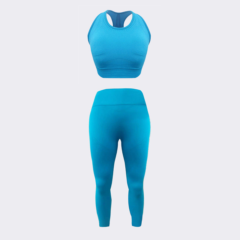 Jacquard Yoga Tank Top with Removable Pads and High Waisted Moisture Wicking Leggings for Women for Fat Burning and Intense Workouts