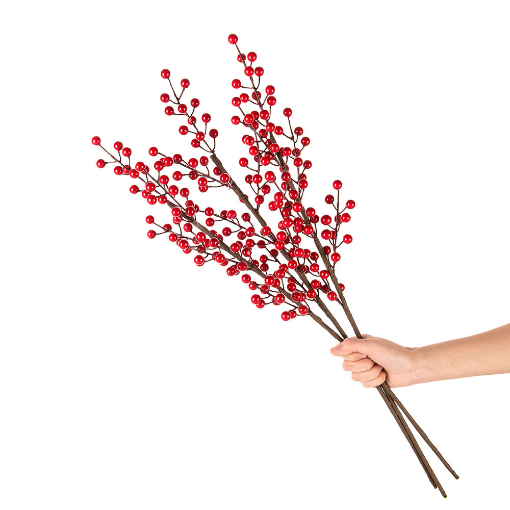 Winterberry Prosperity Fruit - INS Style Realistic Faux Flowers for Home Decoration and Wedding Celebrations - MW65508