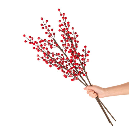 Winterberry Prosperity Fruit - INS Style Realistic Faux Flowers for Home Decoration and Wedding Celebrations - MW65508