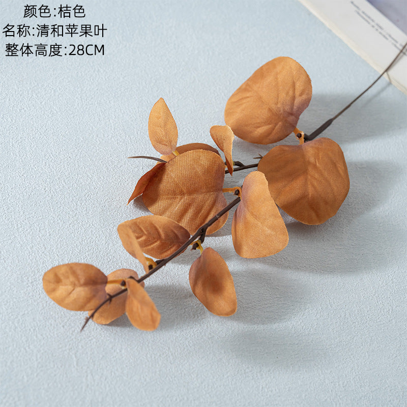 Lifelike Apple Leaf Artificial Flower Arrangement - Perfect for Wedding Decor, Home Styling, and Events - Trendy INS Aesthetic Design (Model MW22102)