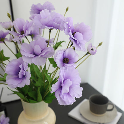 Elegant European Silk Peony Faux Flowers - Stunning Nordic-Inspired Table Centerpiece for Indoor Décor and Floral Arrangements