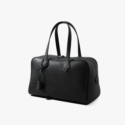 Luxurious Genuine Leather Tote Bag for Women Versatile Commute Essential Handbag Grain Cowhide Design