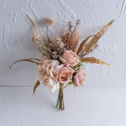 Elegant Smoke and Rain Southern Jiangnan Rose Handcrafted Bouquet - Realistic Floral Home Decor for Stunning Wall Displays and Special Occasions - Model CF01419